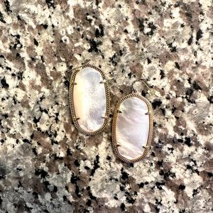 Kendra Scott White Opal Earrings